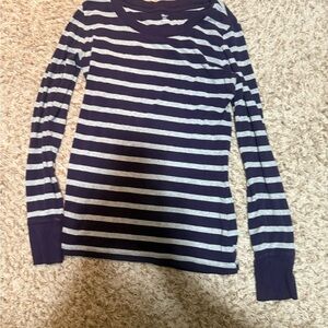 Vintage gap purple and Gray Striped Tee. Super soft